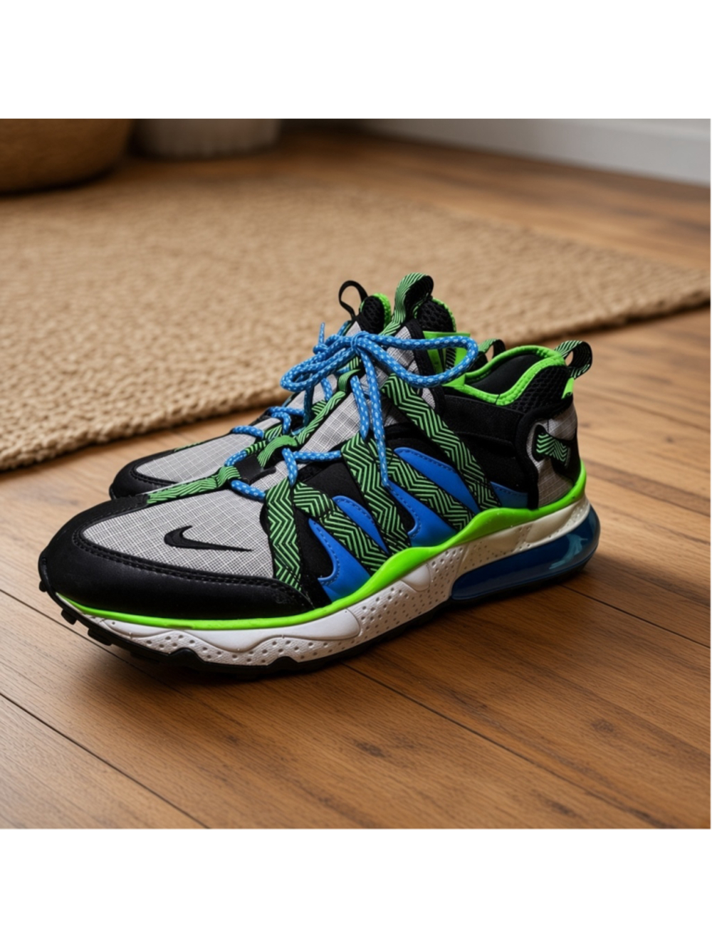 Nike Air Max 270 Bowfin Sprite Blue Green Trail Sneakers Men’s Size 9 US